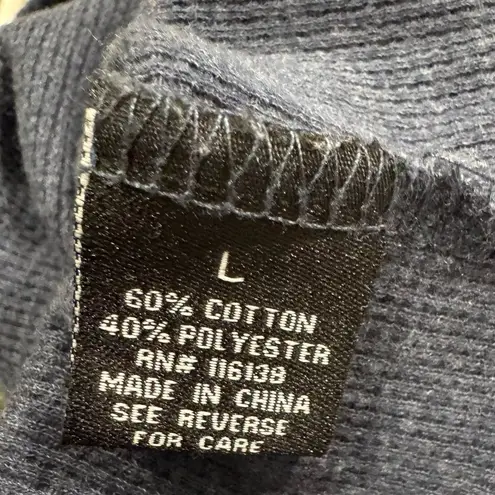 Bravado The Rolling Stones Blue Henley Long Sleeve Shirt Women’s Large