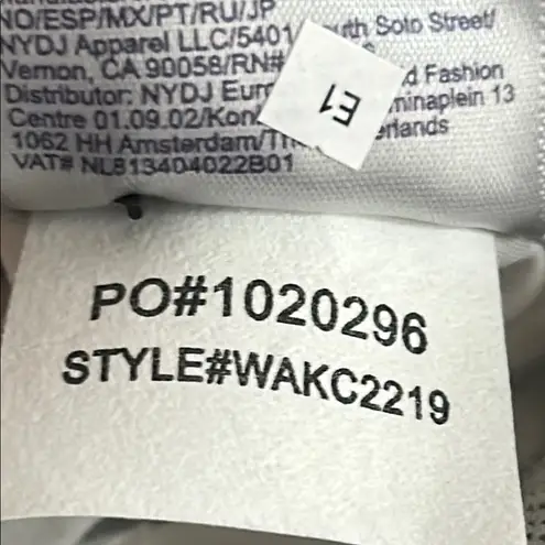 NYDJ New Women’s Linen Blend Slubby Striped Career Brunch Trouser Pants