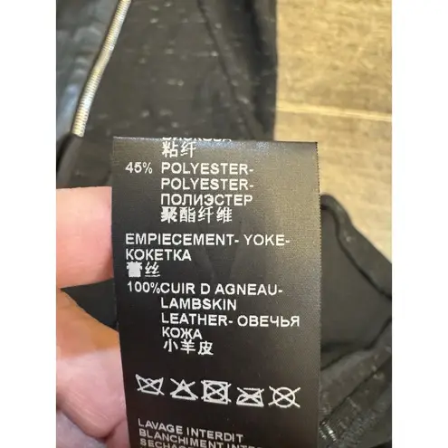 The Kooples Dress Womens Size 36 Sport Zip Front Short Sleeve Leather Contrast