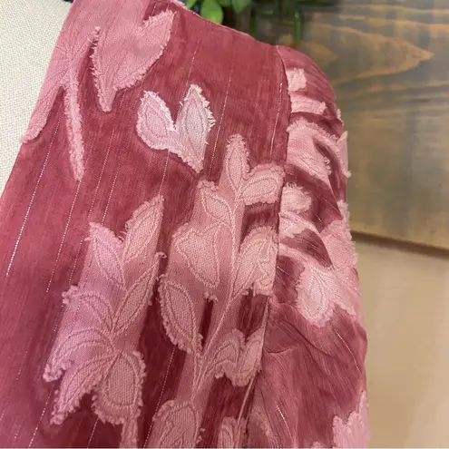 Lulus Meant to Shine Mauve Floral Jacquard Mini Dress