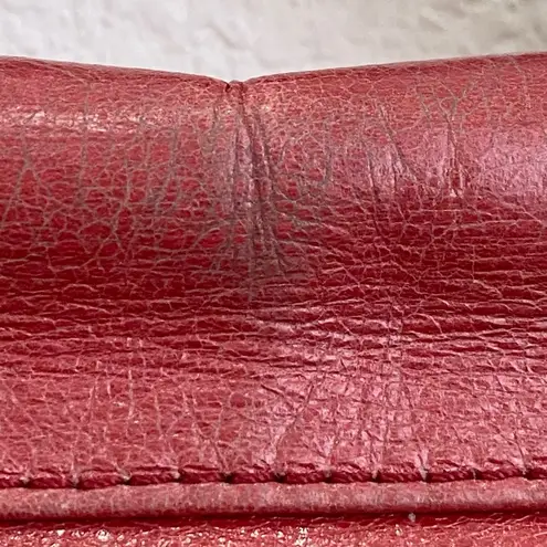 Rebecca Minkoff  Muted Red Vanity Distressed Leather Saddle Bag Crossbody