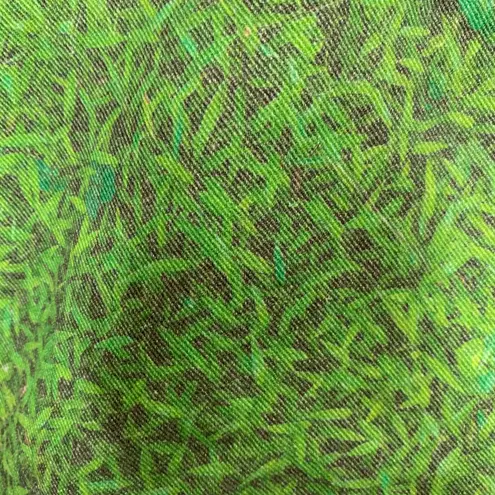 House of Sunny London Fields Jessie Straight Leg Grass Print Jeans Womens US4 Green Size 4