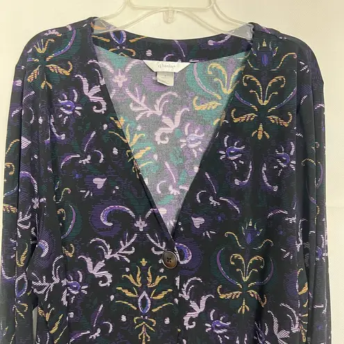 cj banks  Women's Button Front Floral Top Size 1X