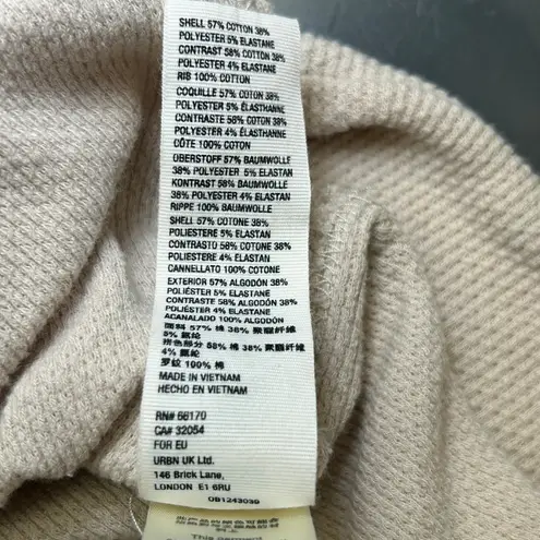 Free People  Womens XS Patchwork Henley Top Floral Trim Thermal Knit Shirt