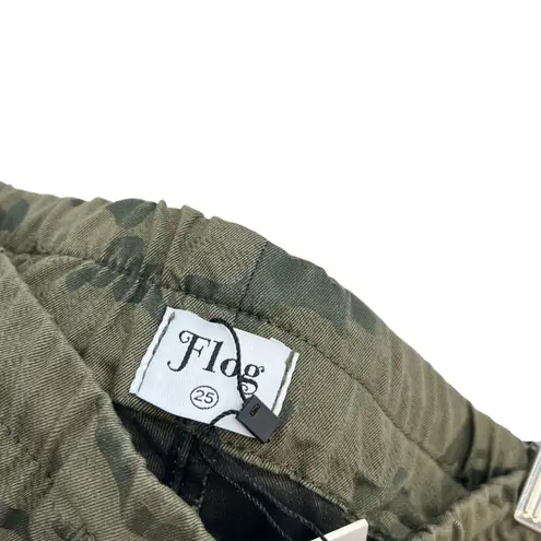 Bevy Flog Shely Olive Camo Jogger Pants Camouflage Print Green Size 25