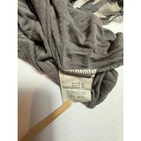 Tempo Paris Women's Small Zebra Print Sheer Overlay Top Blouse Made in Italy S