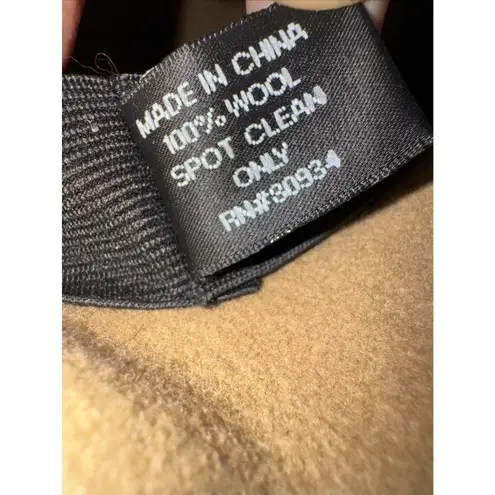 August Silk 100% Wool Tan Cloche Hat With Flower Camel OS