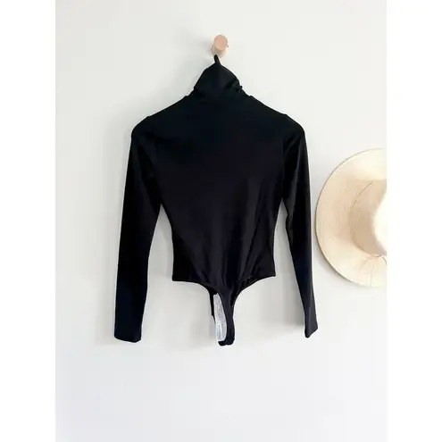 Madewell  | NWT | Turtleneck Thong Bodysuit | True Black | Sz XS | Minimalist