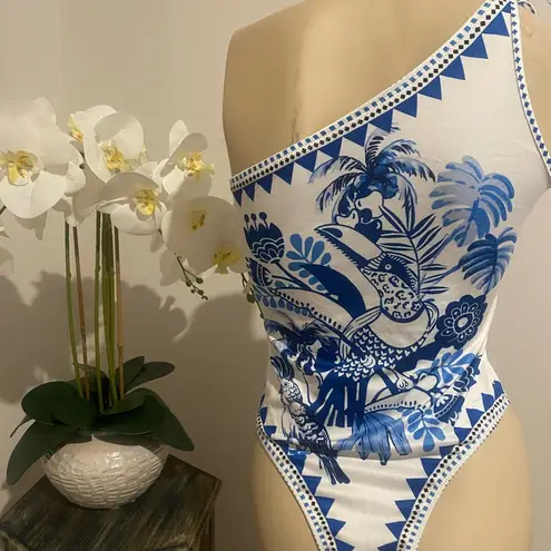 New Without Tag One Piece Swimsuit Size 4 Blue - Image 3