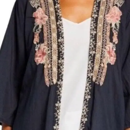 Johnny Was heavily embroidered Helena Kimono NWT (oversized) Cobalt Granite