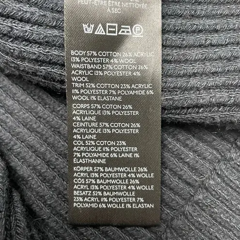 Maeve Mock Neck Ribbed Sweater Dress Sz Small Balloon Sleeve Minimalist Holiday