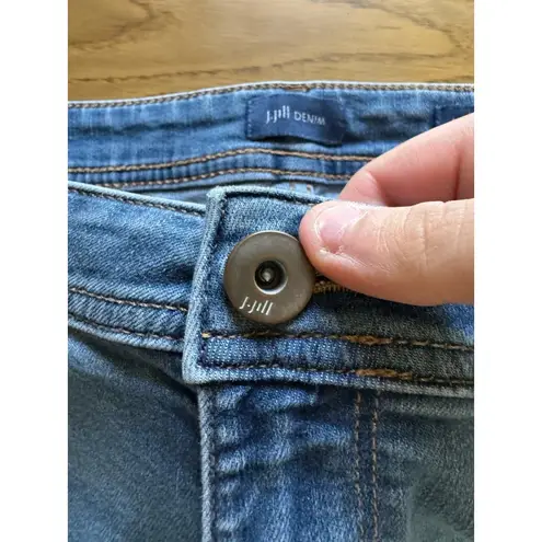 J Jill Jeans Size 12 Authentic Fit Blue Slim Ankle Denim Stretch Preppy Modern