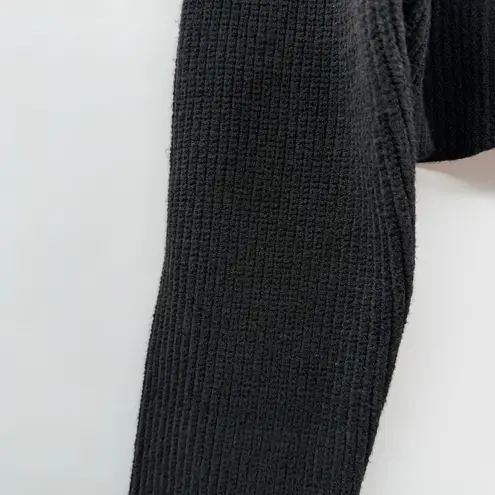 Anthropologie Black Knit Long Sleeve Super Cropped Sweater Shrug Sz M
