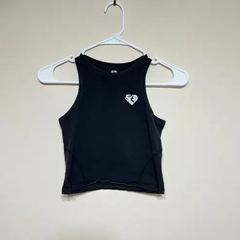 women's best Women’s Best Black Sleeveless Crop Top Athletic Small Women
