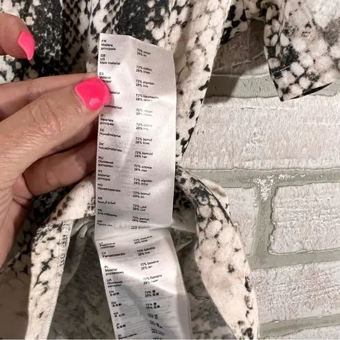 Maje Tonia Python Snakeskin Print Short Sleeve Crewneck T Shirt Size 1