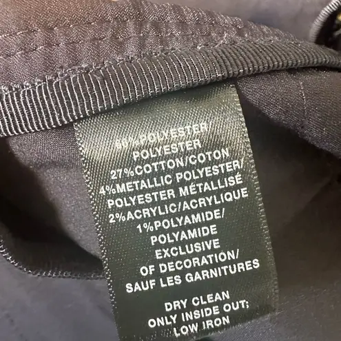 Lafayette 148 Womens Dane Textured Metallic Jacket Outerwear Navy Medium $689