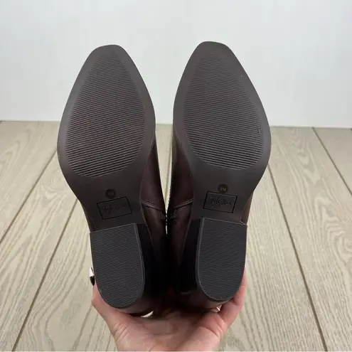 Style & Co Women's Perriee Western Ankle Booties 8M Chocolate Brown Smooth $80 Size 8