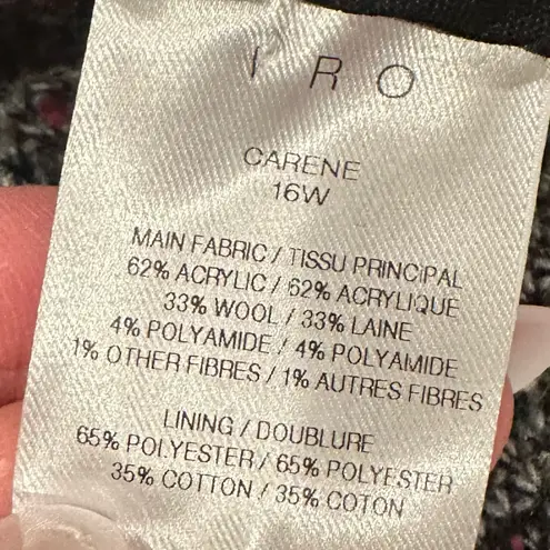 IRO Carene Multicolor Red Green White Cropped Blazer Jacket Size 34