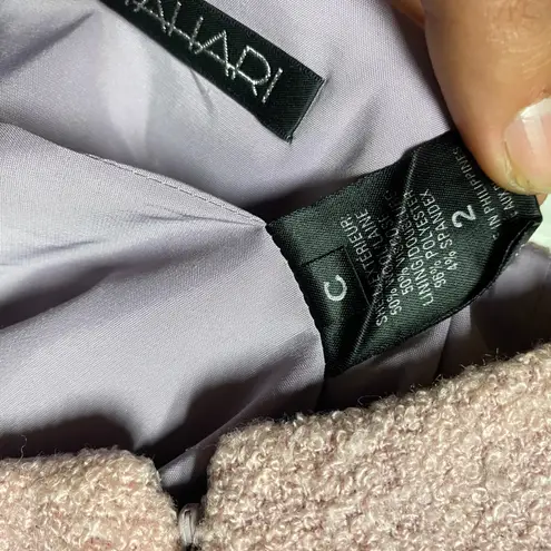 Tahari Arthur S Levine Wool Pink Boucle Knit Straight Pencil Skirt Womens Size 2