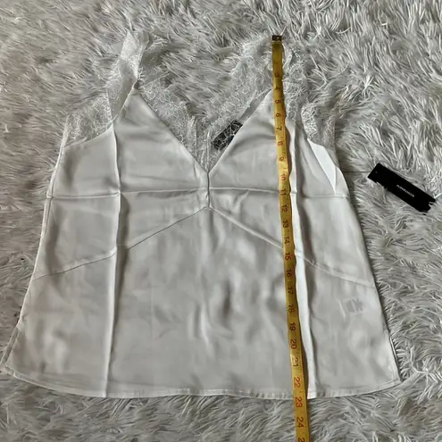 Lulus  Women’s Forever Flirty White Lace Cami Top in white size Small