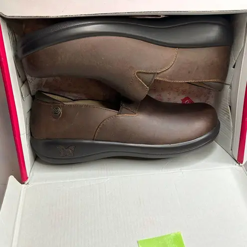 Alegria New Brown Leather Keli Clogs professional slip on 42 oiled brown