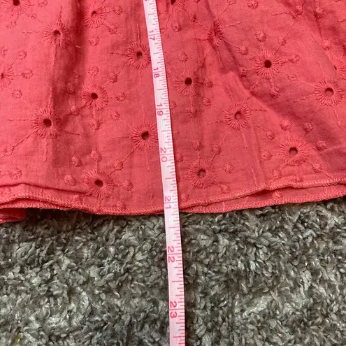 Lsenboye Eyelet Zipper Front Flowy Tank Top Size L