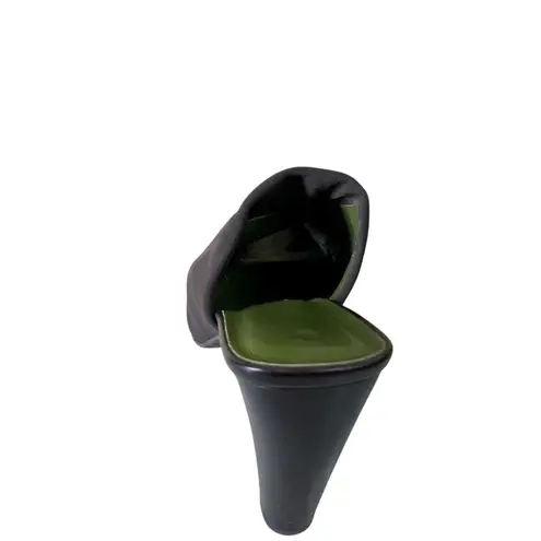 Donald Pliner Couture Expresso Crepe Elastic Stretch 3" Heel Shoe Slide Peep Toe Brown Size 8