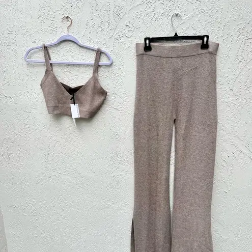 Le Ore Revolve 2 piece set: Lodi pointelle bra and Lodi pants new with tags XL Brown