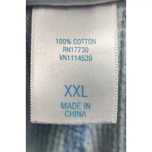 Nick & Nora Sleepwear Pajama Pants XXL Fishing Ducks Flannel Cotton Blue Cozy