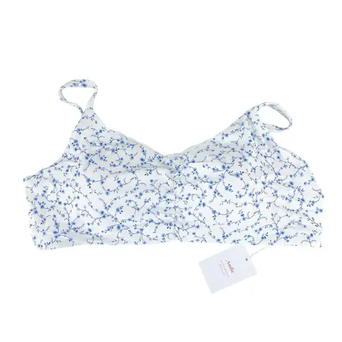 ANDIE Swim The Symi Bikini Top Blue Ditsy Bloom Size XXXL, NEW WITH TAG