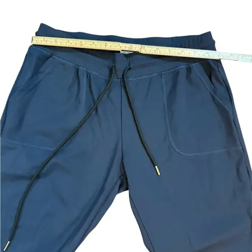 Zyia Active Ankle Zip Jogger Pants Pull On Drawstring Navy Athleisure Women's S