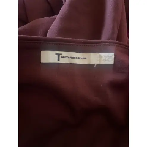 Alexander Wang T by Burgundy Jersey Knit Pencil Skirt XS