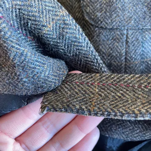 Vintage 90s Breeches Tweed Plaid Dress Brown Size 8