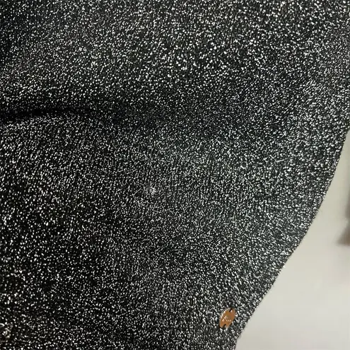 Andrew Marc Sport Womens 3X Black Silver Glitter Mock Neck Sweater Pullover