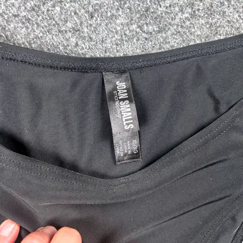 Joan Smalls High Cut French Bikini Bottoms XL Black Minimalist Swimsuit