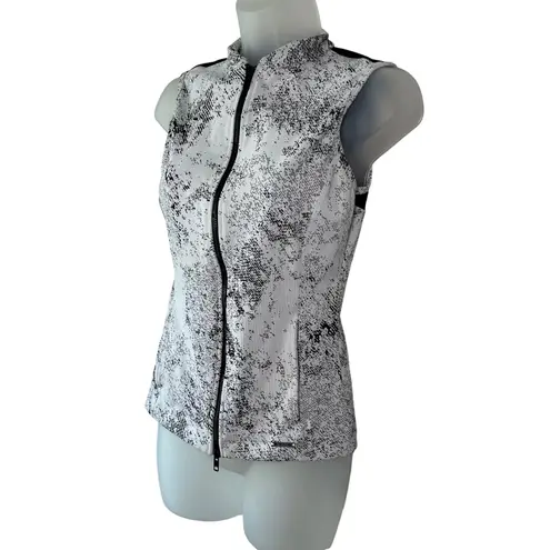 Koral Icebreaker Vest Black White Snake Print Athleisure Athletic Size Medium