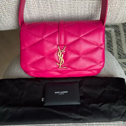 Saint Laurent YSL Le 57 Hobo Bag in Quilted Leather in Pink Bubblegum New