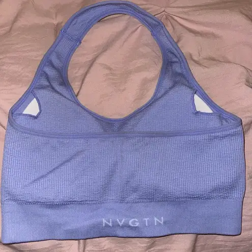 NVGTN Periwinkle Ribbed Halter Bra- worn handful of times