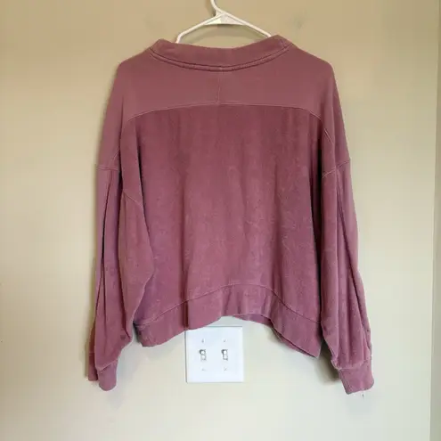Varley Lyle Top Women Meidum Pullover Sweatshirt Mesa Rose