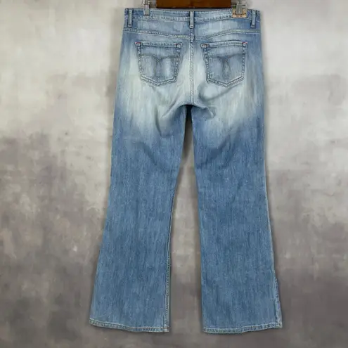 Paris Blues Juniors Flare Bootcut Jeans 9 Y2K 2000s Retro Low Rise Festival Pop