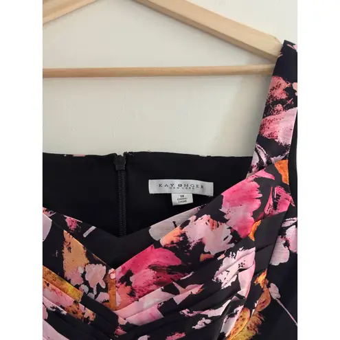 Kay Unger  Nicole Column Gown in Saffron Black Size 10 - Image 6