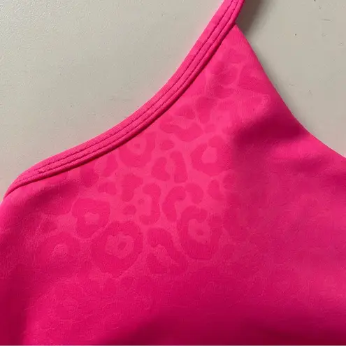 Zyia Active Hot Pink Leopard Light N Tight Hi-Rise Leggings & Sports Bra Set