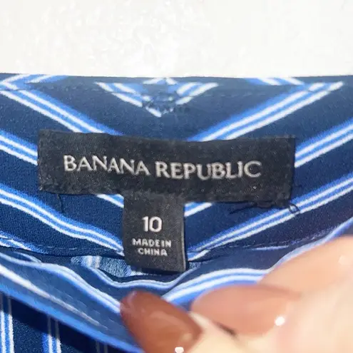 Banana Republic  Ryan Tapered Striped Blue Dress Pants