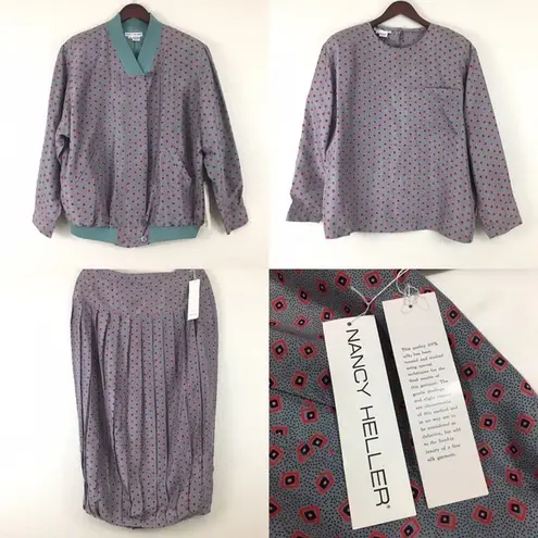 NWT Vintage Nancy Heller 100% Silk 3