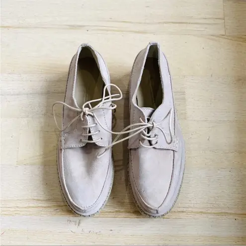 Rachel Comey Braided Reeves Platform Oxford Suede Espadrilles Thistle Beige