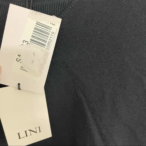 LINI by Bloomingdale’s Exclusive Claire Sweatshirt Mixed Media NWT Size Small Blue