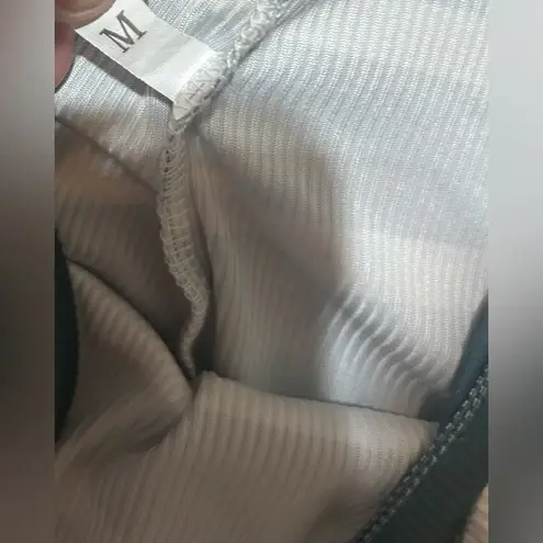 Women's Medium Summer Bodycon Striped 2 pc Jumpsuit/romper Ribbed Knit Size undefined