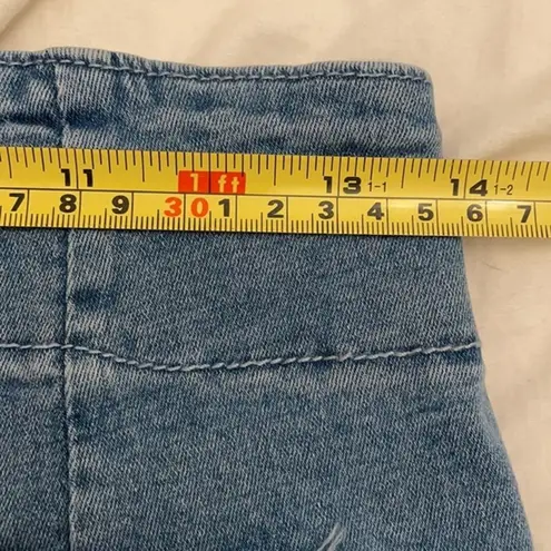 SheIn  High Rise Bell Bottom Raw Hem Flared Jeans Womens Size Large Boho