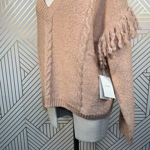 Tularosa  Lonestar Fringe Sleeve Sweater in‎ Peach thumbnail 6