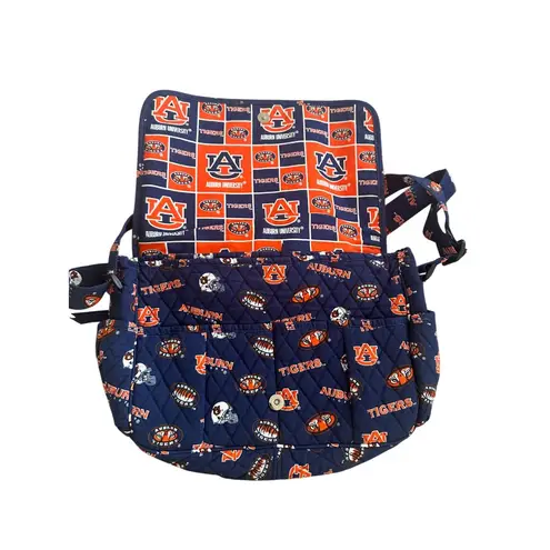 UNIVERSITY OF AUBURN Fabric Logo Blue Orange Shoulder Bag